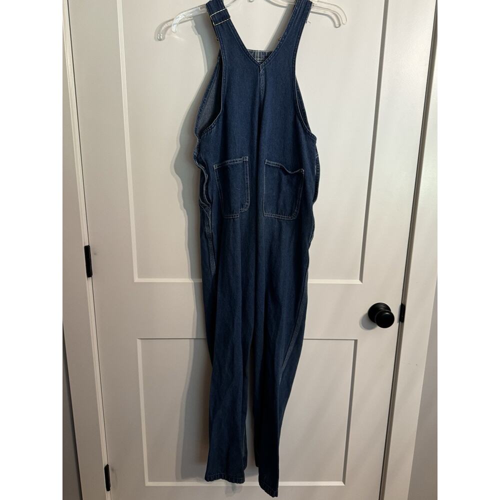Liberty Denim Bib Carpenter Overalls Relaxed Fit Workwear Grunge Kids Sz 20 Farm - Picture 4 of 10